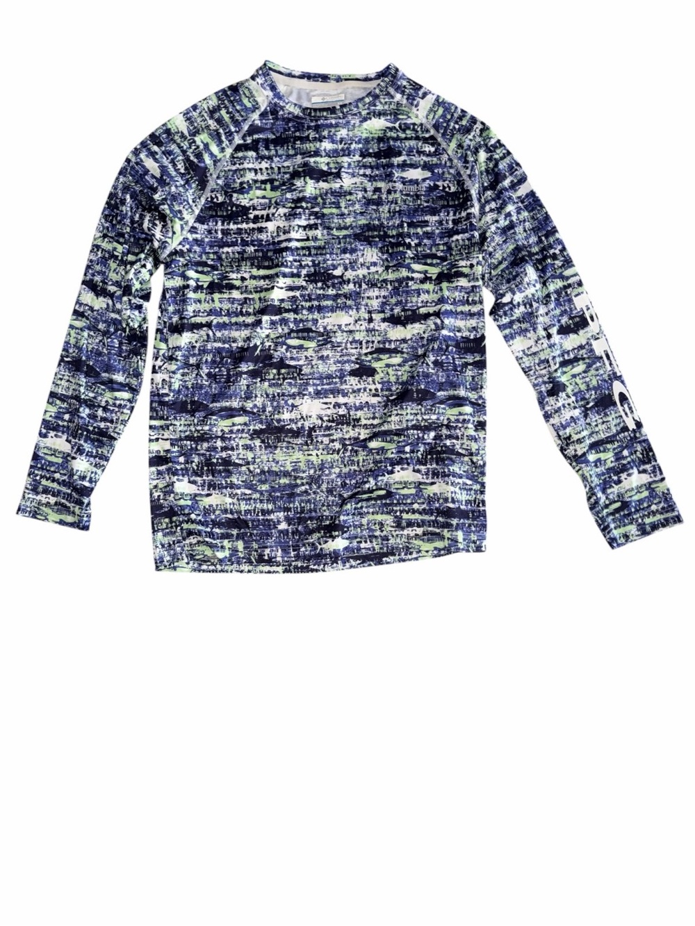 Columbia PFG Terminal Tackle Long Sleeve Shirt Size Small Fish Print